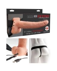 Vibrating Hollow Strap-On 9