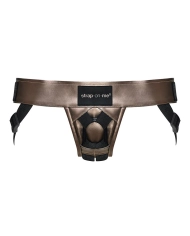Curious strap-on-me open harness