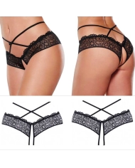 Panty Sexy ouvert Crayzee (Noir) - Allure