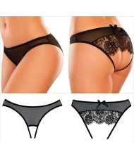 Sexy open panty Exposé (Black) - Allure