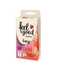 Vegan Large Condoms (10 Condoms) - Feelgood