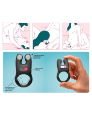 Wiederaufladbarer vibrierender Cockring NOS (Schwarz) - Fun Factory