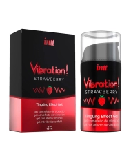 Gel amplificatore di orgasmo Intt Vibration! Fragola - 15 ml