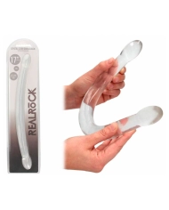 Double dildo Crystal Clear 42 cm (transparent) - RealRock