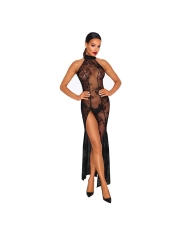 Robe longue F239 - Noir Handmade