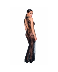 Robe longue F239 - Noir Handmade