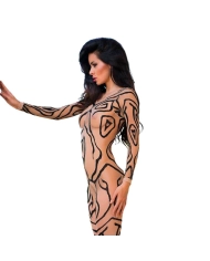 Bodystocking sexy 4092 (Beige & noir) – Chilirose