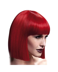 Red wig square cut Lola 30 cm - Fever