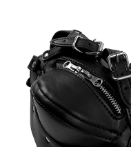 Harnais de tête avec bouche zippée et verrouillage (Noir) - Ouch!