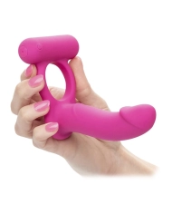 Anneau pénien vibrant & Dildo Double Diver - CalExotics