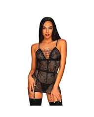 Nuisette & String sexy Basitta (Noir) - Obsessive