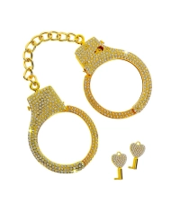 Metal handcuffs (Gold) - Taboom Diamond Wrist Cuff