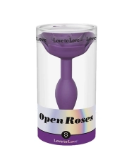 Plug anale in silicone Open Roses (viola) - Love to Love