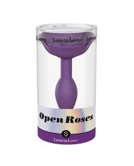 Plug anal en silicone Open Roses (Violet) - Love to Love