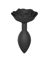 Plug anale in silicone Open Roses (Nero) - Love to Love