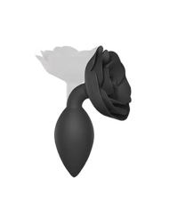 Plug anale in silicone Open Roses (Nero) - Love to Love