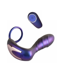 Plug anal vibrant avec Anneau pénien 2-in-1- Hueman Black Hole