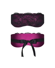 Maschera occhi BDSM Roseberry (rosa e nera) - Obsessive