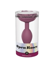 Plug anal en silicone Open Roses (Rose) - Love to Love