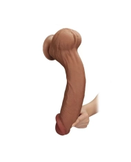 Dildo réaliste double densité 20.5 cm (Brun) - LoveToy Sliding Skin Dong