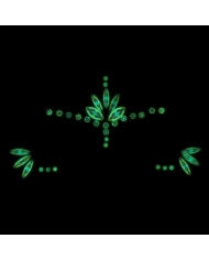 Selbstklebender Augenschmuck mit Fluorid - Aua! Glow in the Dark Face