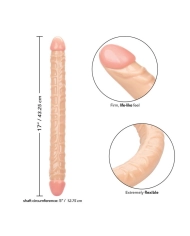 Double Dildo Size Queen 43.2 cm (Beige) -  Calexotics