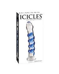 Dildo in vetro (blu e trasparente) - Icicles No. 5