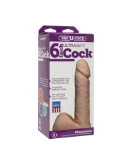 Dildo réaliste 16 cm (Beige) - Doc Johnson Vac-U-Lock UltraSkyn