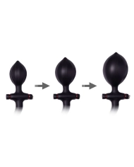Plug anal gonflable en silicone avec poignée et pompe - Rimba
