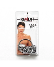 Brustklammern mit Kette und Cockring (5 cm) - Rimba