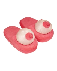 Pantofole peluche umoristiche (per LUI) - Busen-Puschen
