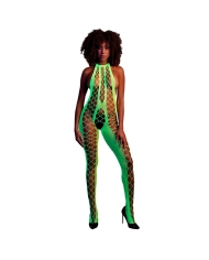 Backless bodystocking (Fluo Green) - Ouch! Glow in the Dark