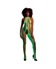 Bodystocking dos nu (Vert Fluo) - Ouch! Glow in the Dark