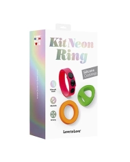 Penis ring kit (3 pieces) - Love to Love Neon Ring