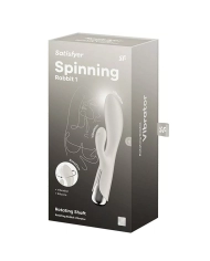 Vibromasseur rabbit rotatif (Blanc) - Satisfyer Spinning Rabbit