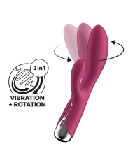 Rotierender Rabbit-Vibrator (Bordeaux) - Satisfyer Spinning Rabbit