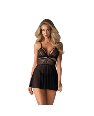 Sexy Babydoll & String 838 (Schwarz) - Obsessive