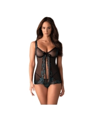Sexxy Amanta Babydoll schwartz/blau - Obsessive