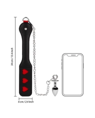 Tapette avec plug anal - Hearts Paddle Ouch!
