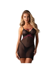 Sexy Novenes Babydoll & String (Schwarz) - Obsessive