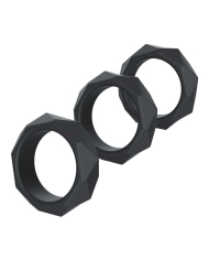 Pack de 3 anneaux péniens en silicone - Hidden Desire Extreme