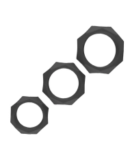 Pack de 3 anneaux péniens en silicone - Hidden Desire Extreme
