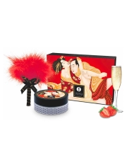 Poudre de massage embrassable Shunga - Vin pétillant à la fraise