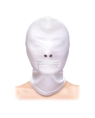 Cagoule 1ouverture bouche (Blanc) Fetish & Fashion Zippered Mouth - NS Novelties