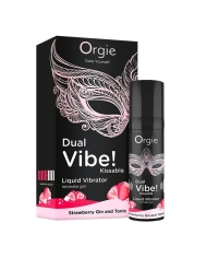 Gel de stimulation Orgie Dual Vibe Kissable (15 ml) - Gin Tonic & Fraise