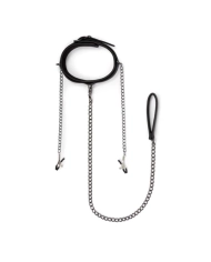 Kit BDSM (collier, laisse et pinces à seins) - EasyToys