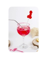 Sucette en forme de pénis avec alcool Daiquiri à la fraise - Secret Play