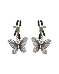 Breast clamps with decorative butterfly - Fetish Fantasy