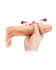 Realistic Dildo with movable foreskin (13 cm) - Real Jo
