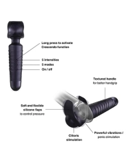 Baguette de masturbation vibrante - MAN.WAND EVO (Noir)